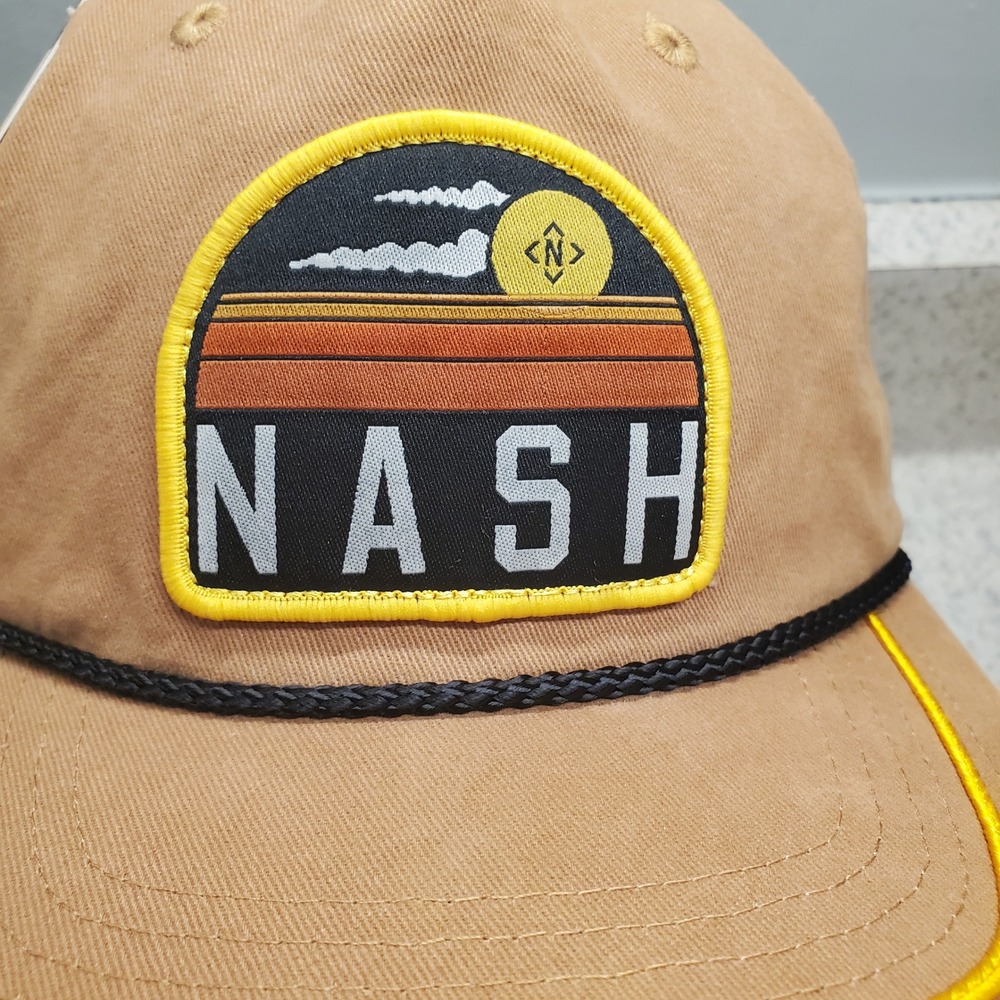 NWT NASH‎ Trucker Adj Cap Abby Sunrise Hat Unisex Tan Patch Nash Collection Revv